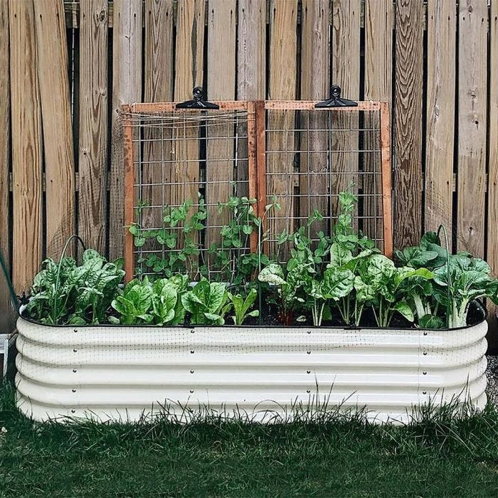 Vego 6 In 1 Modular Metal Raised Bed, Pearl White 7 Vego 6 In 1 Modular Metal Raised Bed, Pearl White - Image 5