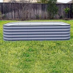 Vego 9 In 1 Modular Metal Raised Bed, Modern Grey -Gardening Supplies vb9n1 gr 1