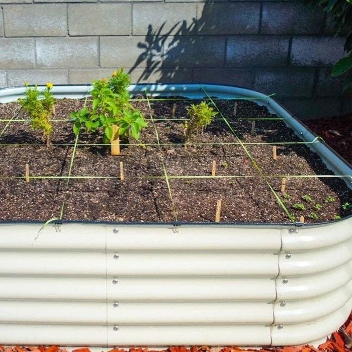 Vego 9 In 1 Modular Metal Raised Bed, Pearl White 5 Vego 9 In 1 Modular Metal Raised Bed, Pearl White - Image 3