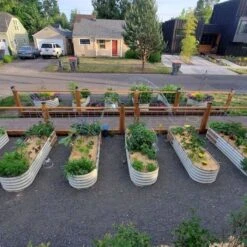 Vego 9 In 1 Modular Metal Raised Bed, Pearl White 15 Vego 9 In 1 Modular Metal Raised Bed, Pearl White -Gardening Supplies vb9n1 wh 6 1