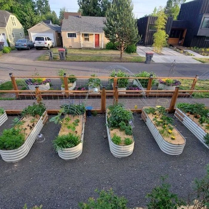 Vego 9 In 1 Modular Metal Raised Bed, Pearl White 7 Vego 9 In 1 Modular Metal Raised Bed, Pearl White - Image 5