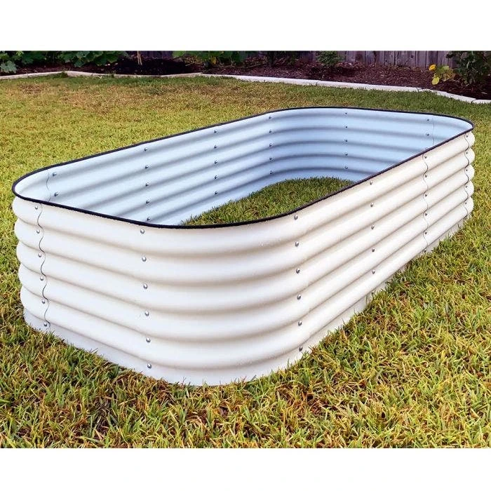 Vego 9 In 1 Modular Metal Raised Bed, Pearl White 3 Vego 9 In 1 Modular Metal Raised Bed, Pearl White