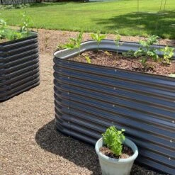 Vego Extra Tall 9 In 1 Modular Raised Bed, Modern Grey -Gardening Supplies vbt9n1 gr 2 1