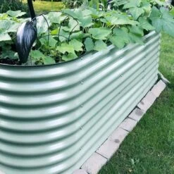 Vego Extra Tall 9 In 1 Modular Raised Bed, Olive Green 7 Vego Extra Tall 9 In 1 Modular Raised Bed, Olive Green -Gardening Supplies vbt9n1 og 1 1