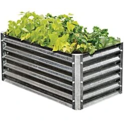 EarthMark Galvanized Metal Raised Garden Bed High Square 11 EarthMark Galvanized Metal Raised Garden Bed High Square -Gardening Supplies vp mgbh0xx 3