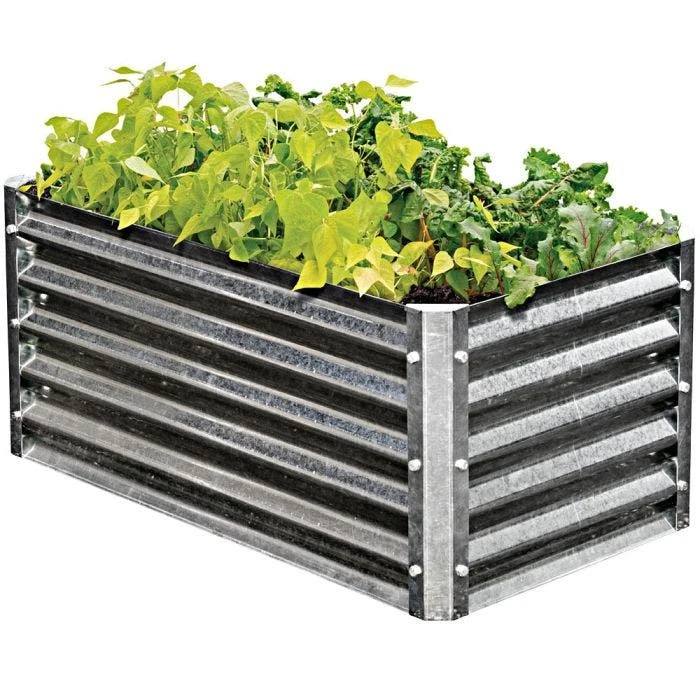 EarthMark Galvanized Metal Raised Garden Bed High Square 6 EarthMark Galvanized Metal Raised Garden Bed High Square - Image 4