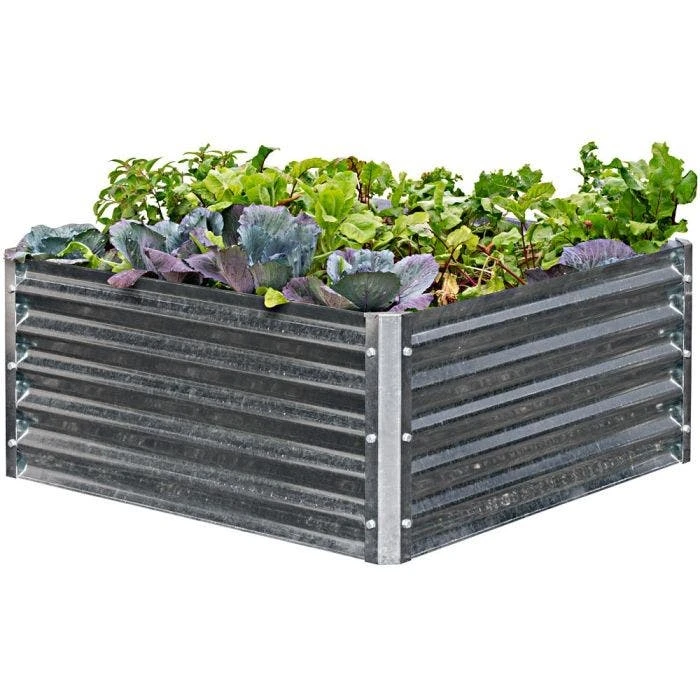 EarthMark Galvanized Metal Raised Garden Bed High Square 8 EarthMark Galvanized Metal Raised Garden Bed High Square - Image 6
