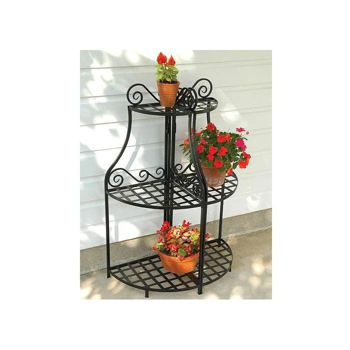 Black Forged Steel Plant Stand 6 Black Forged Steel Plant Stand - Image 4