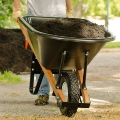 Leonard 6 Cubic Foot Capacity Poly Tray Wheelbarrows 24 Leonard 6 Cubic Foot Capacity Poly Tray Wheelbarrows -Gardening Supplies vp wb 10