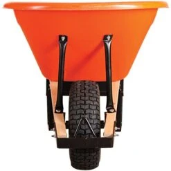 Leonard 6-Cubic-Foot Capacity Poly Tray Wheelbarrow With Pneumatic Tire -Gardening Supplies wb6 2 2